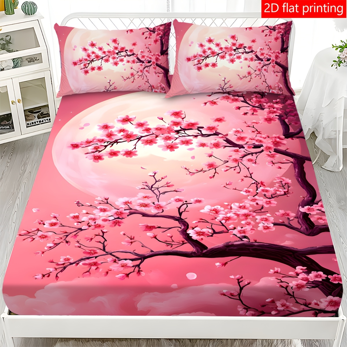 Baby Nursery Themes - Pink Moon Cherry Blossom Tree Pattern