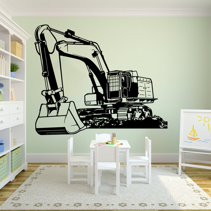 Baby Nursery Wallpaper - Lớn Nặng Equipmen Xe Xúc Đào