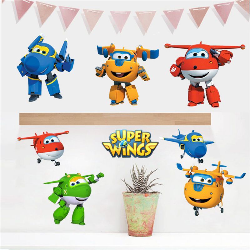 Hot Cartoon Super Wings Deform - đánh giá và giá Baby Nursery Wallpaper