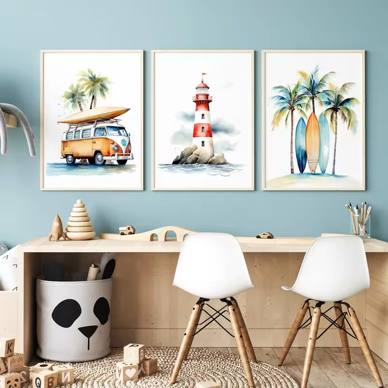 Surf Ocean Themed Nursery Beac - đánh giá và giá Baby Nursery Themes