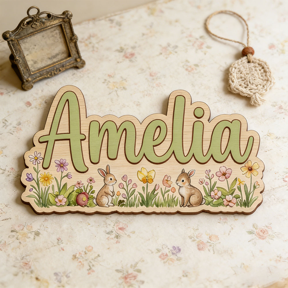 Personalized  'Two Bunnies Wil - đánh giá và giá Baby Nursery Themes