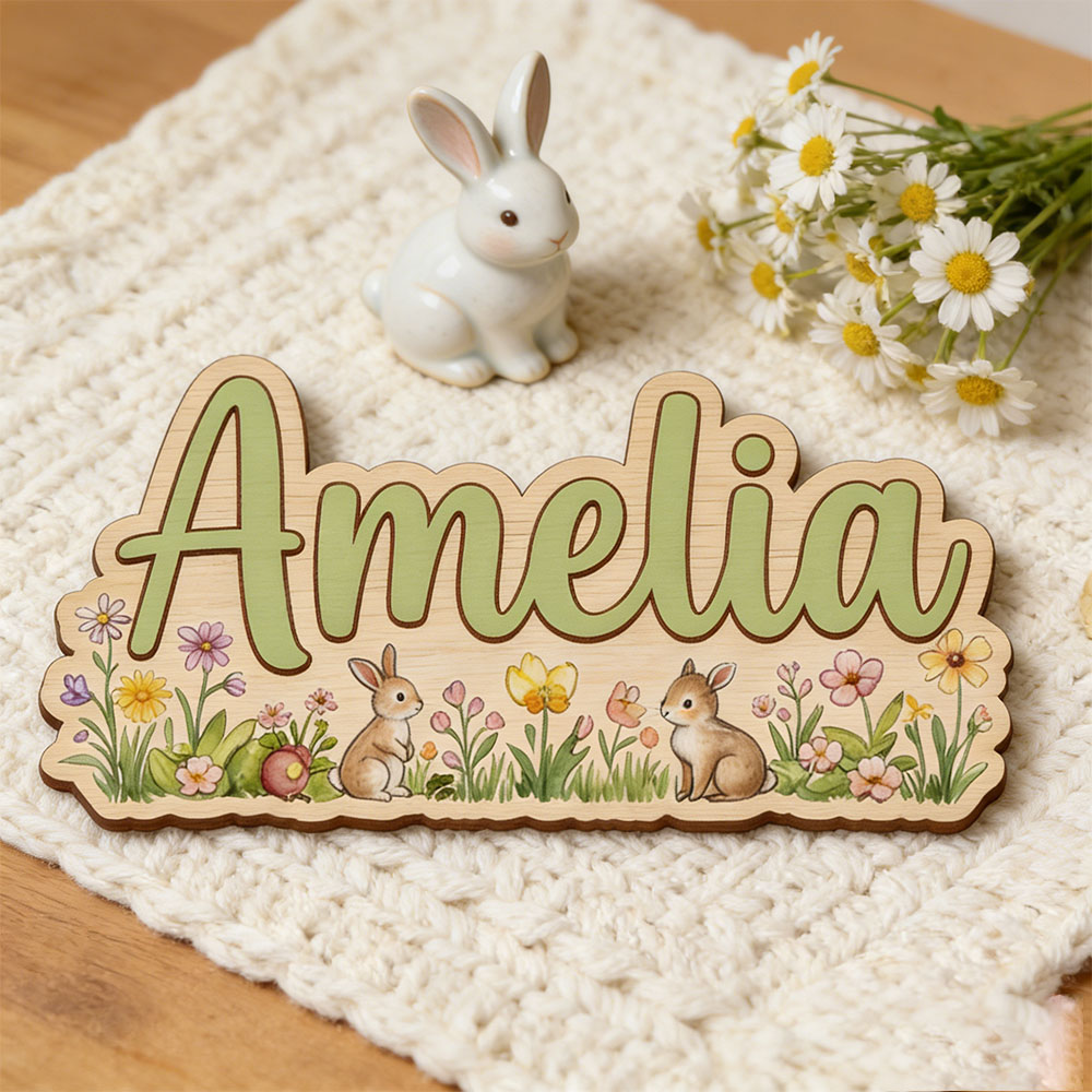 Personalized  'Two Bunnies Wil - đánh giá và giá Baby Nursery Themes