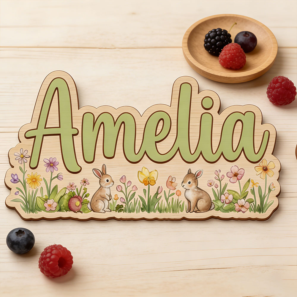 Personalized  'Two Bunnies Wil - đánh giá và giá Baby Nursery Themes