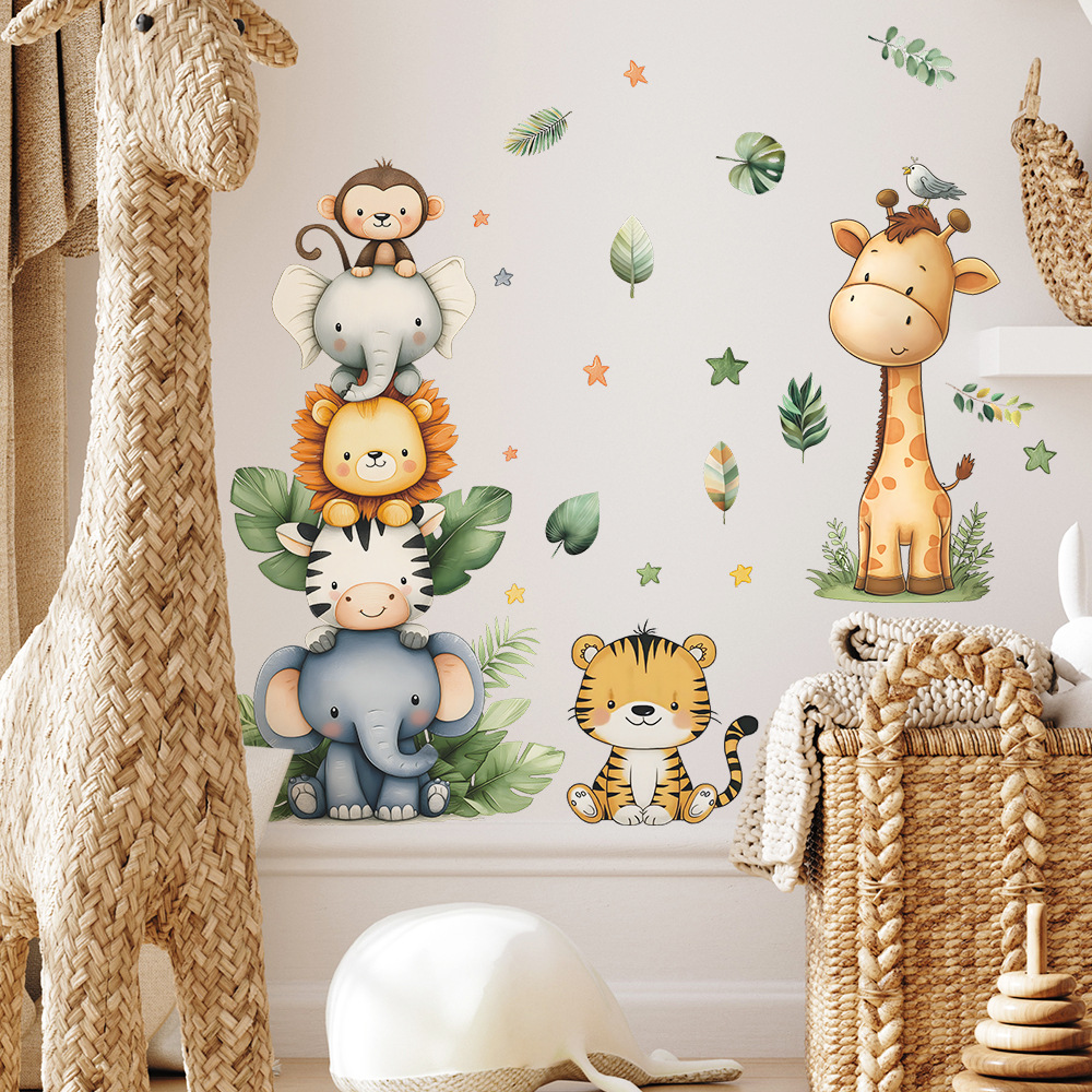 Boho Forest Animals Wall Stick - đánh giá và giá Baby Nursery Wallpaper
