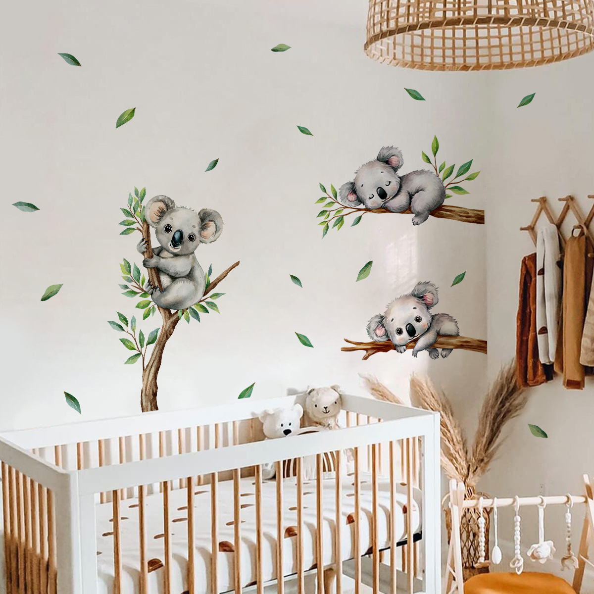 Cartoon Koala Climbing Tree Br - đánh giá và giá Baby Nursery Wall Mural