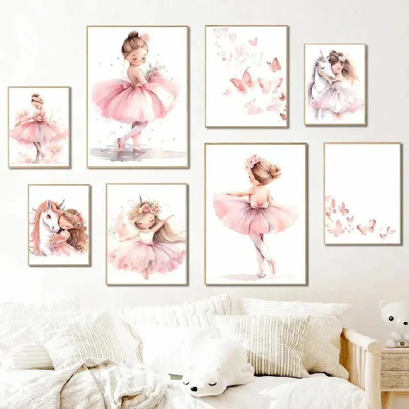 Pink Ballerina Girl Unicorn Bu - đánh giá và giá Baby Unicorn Nursery