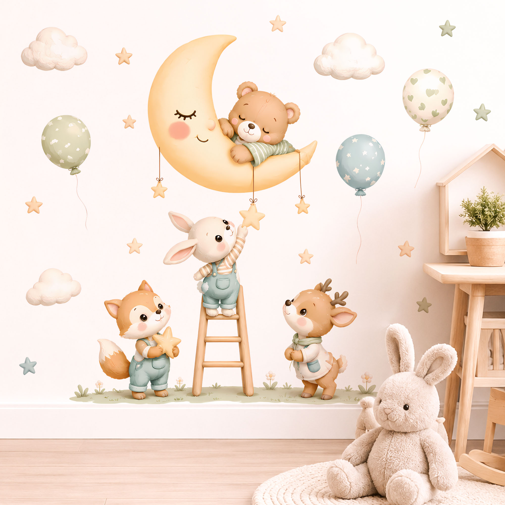 Forest Animal Wall Stickers, R - đánh giá và giá Baby Nursery Wallpaper