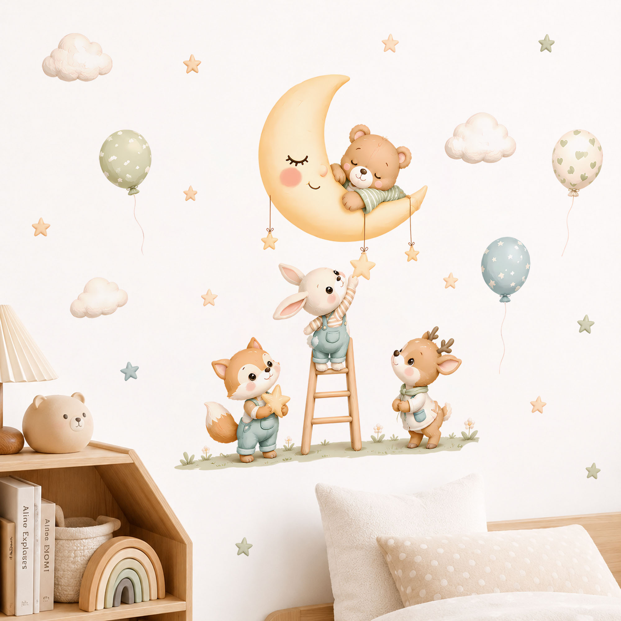 Forest Animal Wall Stickers, R - đánh giá và giá Baby Nursery Wallpaper
