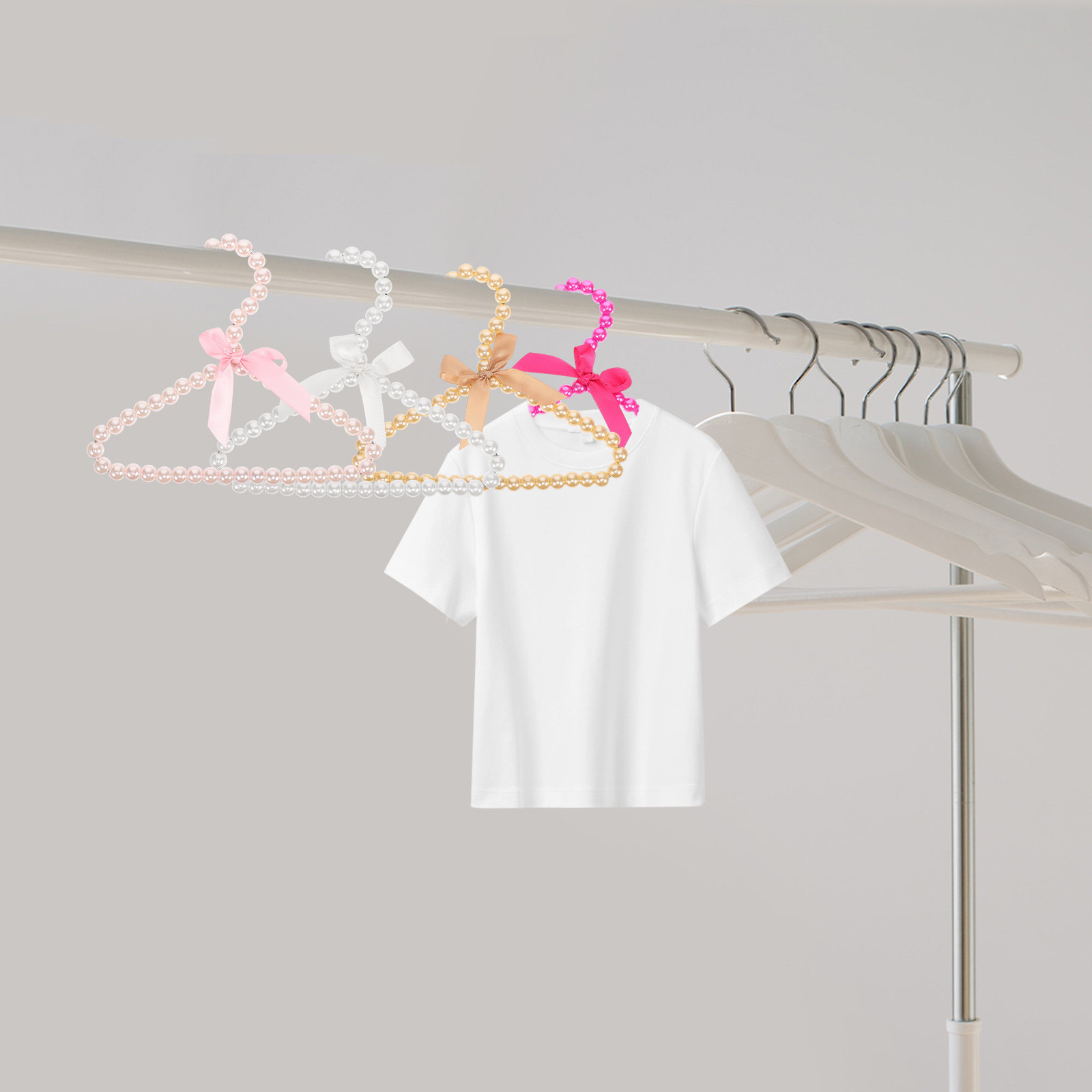 4Pcs Pearl Pet Clothes Hanger  - đánh giá và giá Baby Nursery Toy