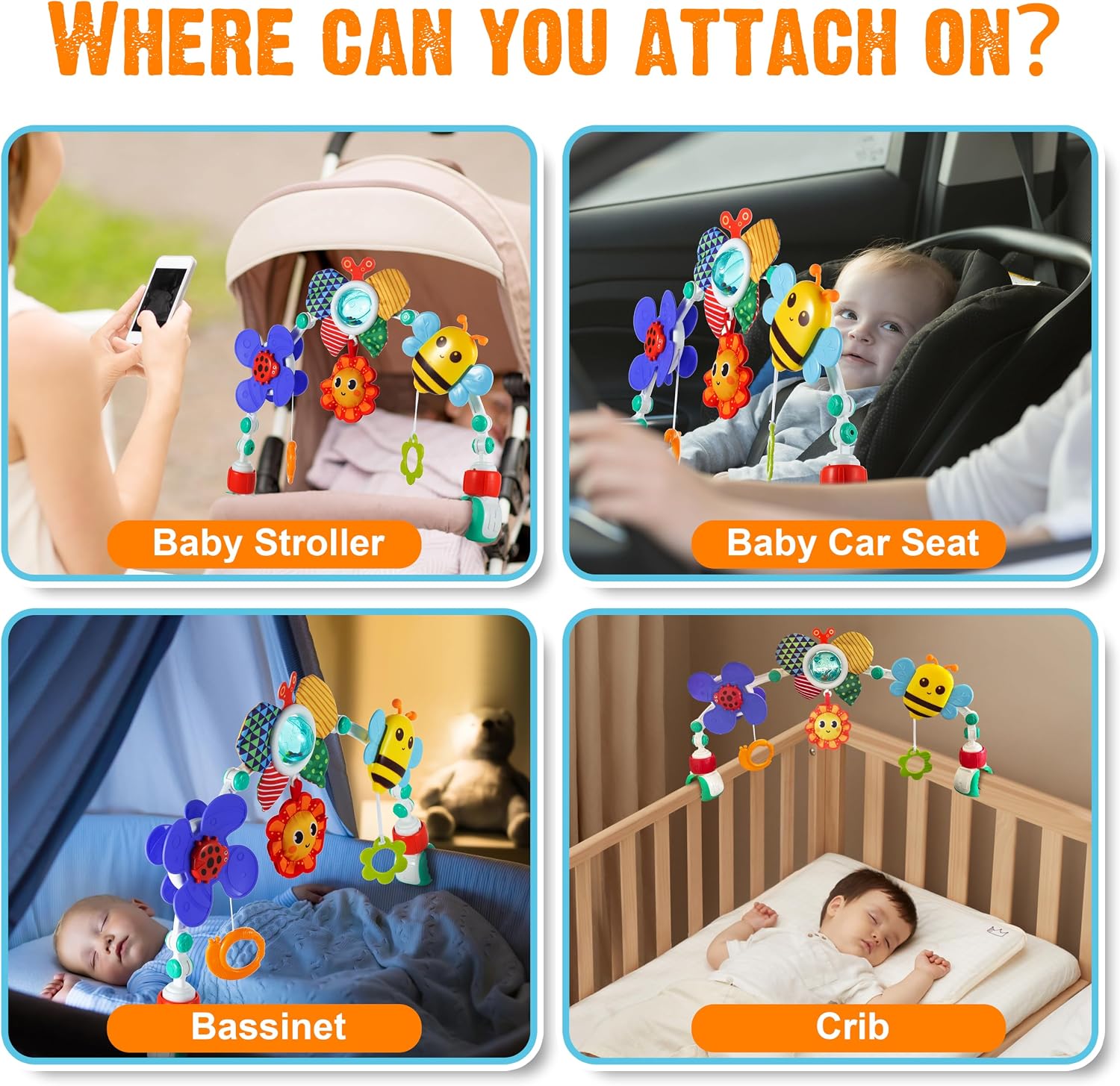 Adjustable Arch Bassinet Toys  - đánh giá và giá Baby Nursery Hamper