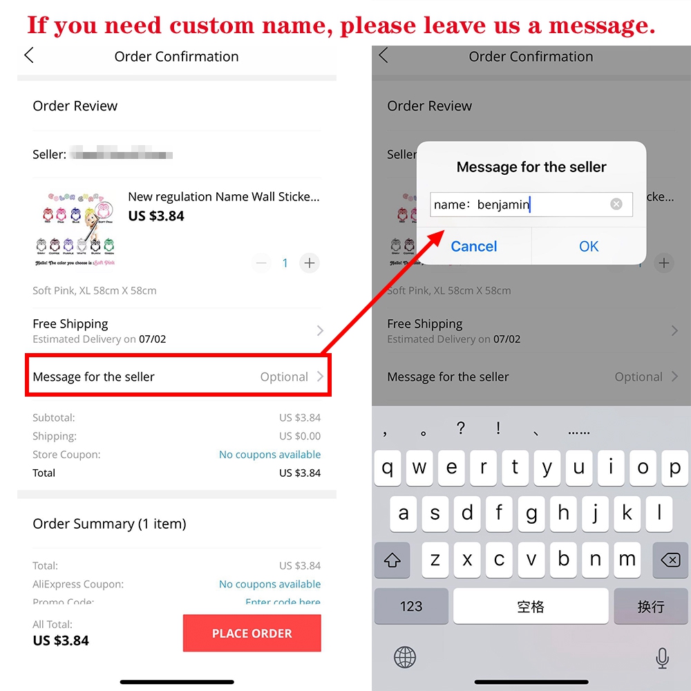 YOUR TEXT Vinyl Decal Sticker  - đánh giá và giá Baby Nursery Wallpaper