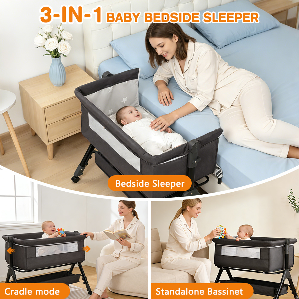 3 in 1 Baby Bassinet Bedside S - đánh giá và giá Baby Nursery Hamper