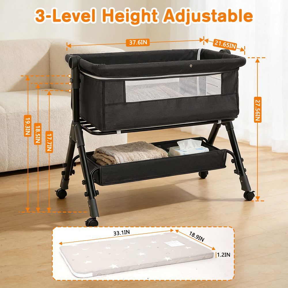 3 in 1 Baby Bassinet Bedside S - đánh giá và giá Baby Nursery Hamper