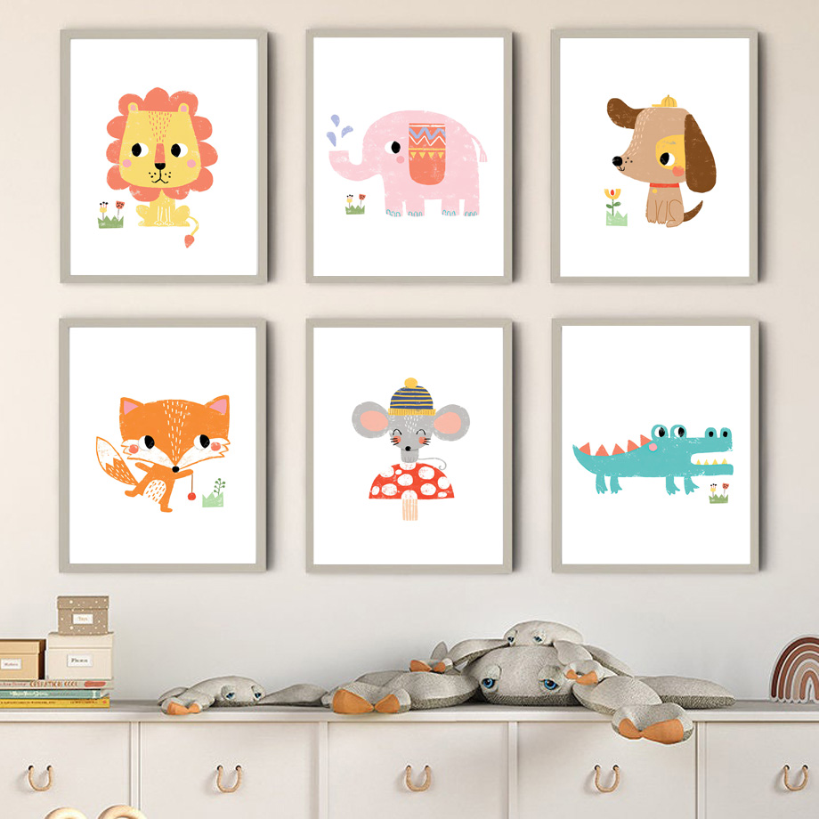 Cartoon Baby Animal Nursery Wa - đánh giá và giá Baby Nursery Zoo Animals