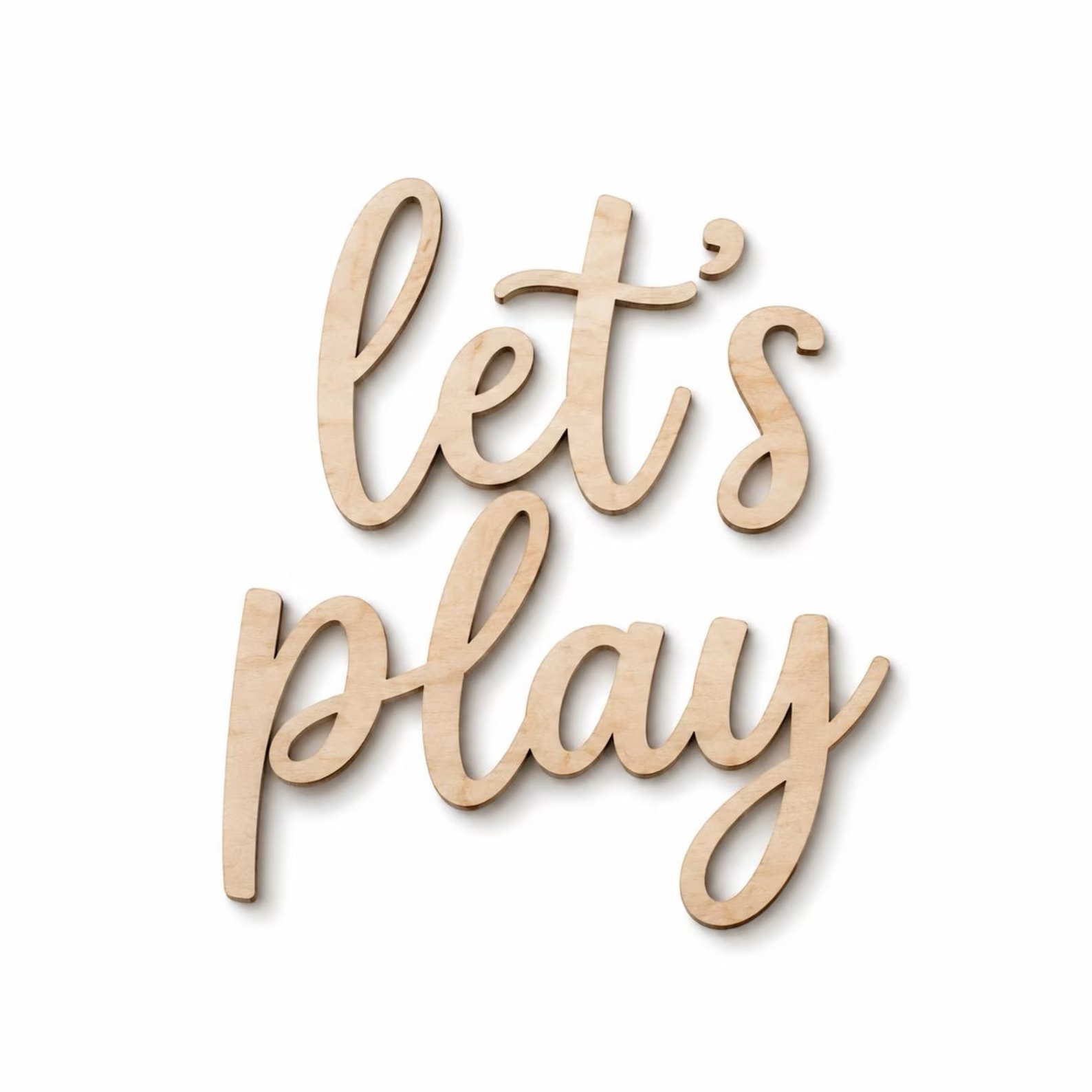 Let's Play Wooden Wall Sign, P - đánh giá và giá Baby Nursery Toy