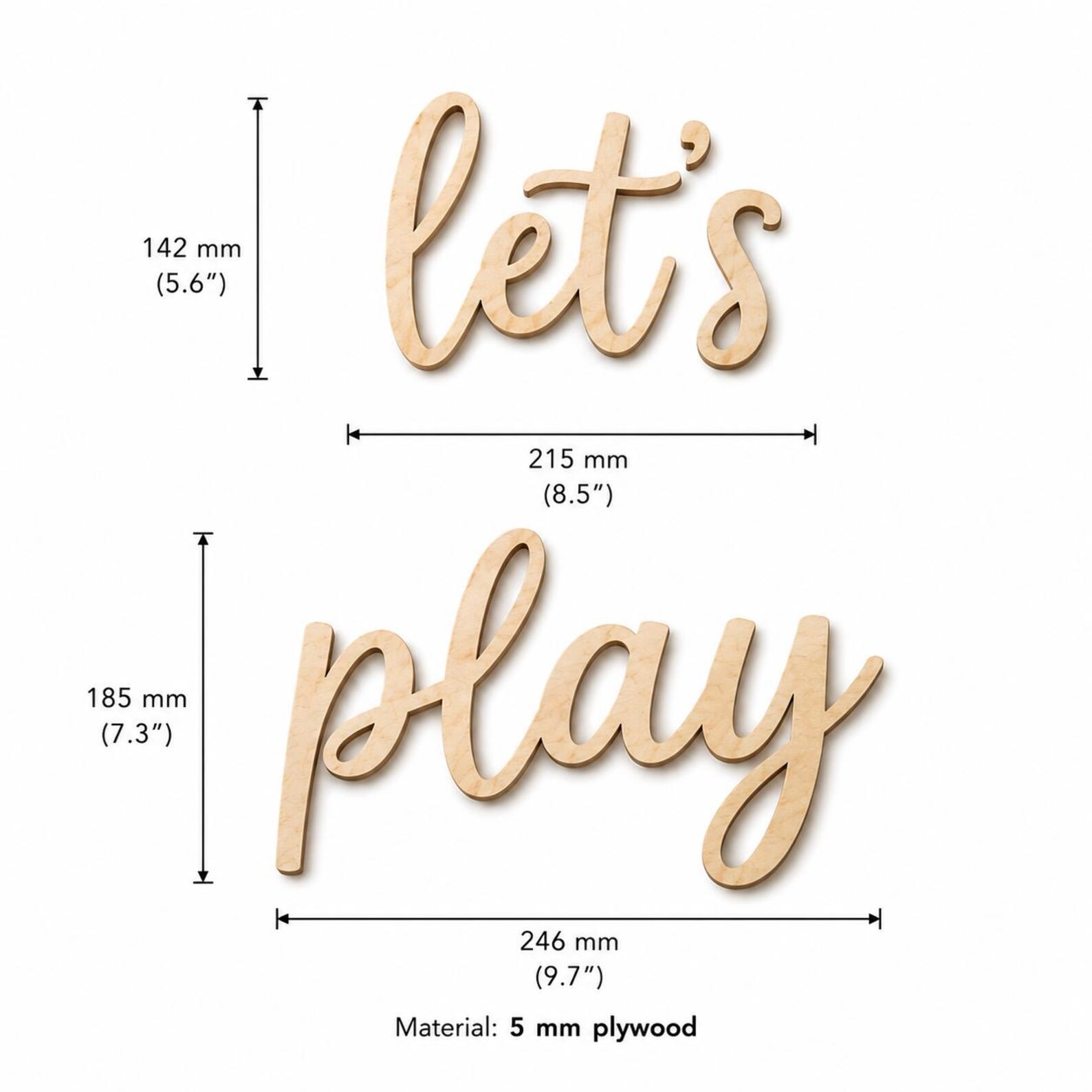 Let's Play Wooden Wall Sign, P - đánh giá và giá Baby Nursery Toy