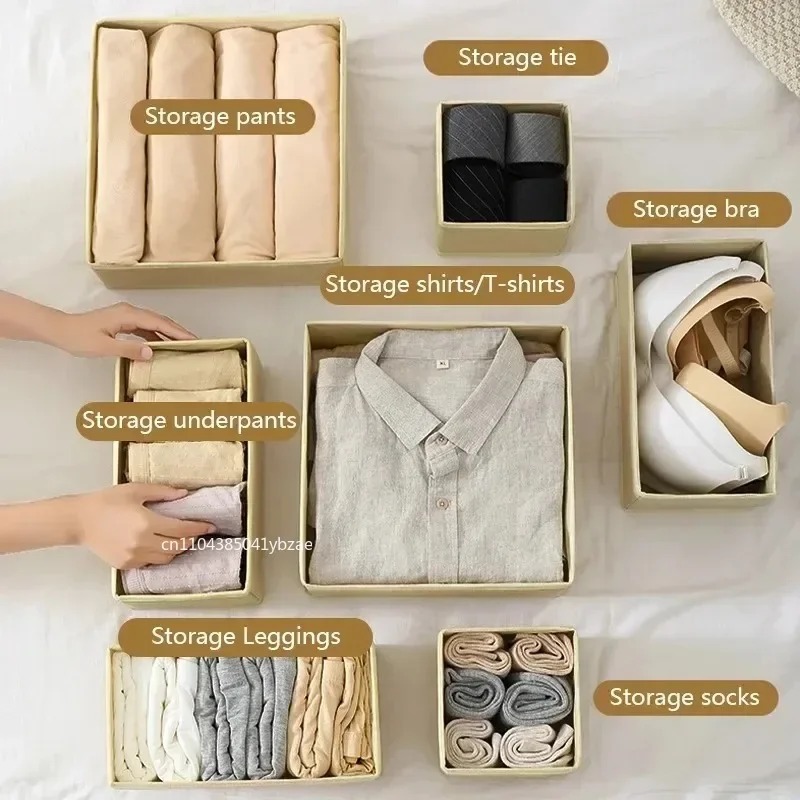 Fabric Underwear Storage Box D - đánh giá và giá Closet Organizer Baby