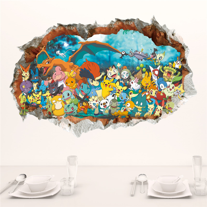 Cartoon Pokémon Pikachu Wall S - đánh giá và giá Baby Nursery Wall Mural