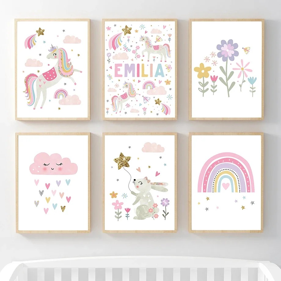 Rainbow Cloud Flower Nursery P - đánh giá và giá Baby Unicorn Nursery