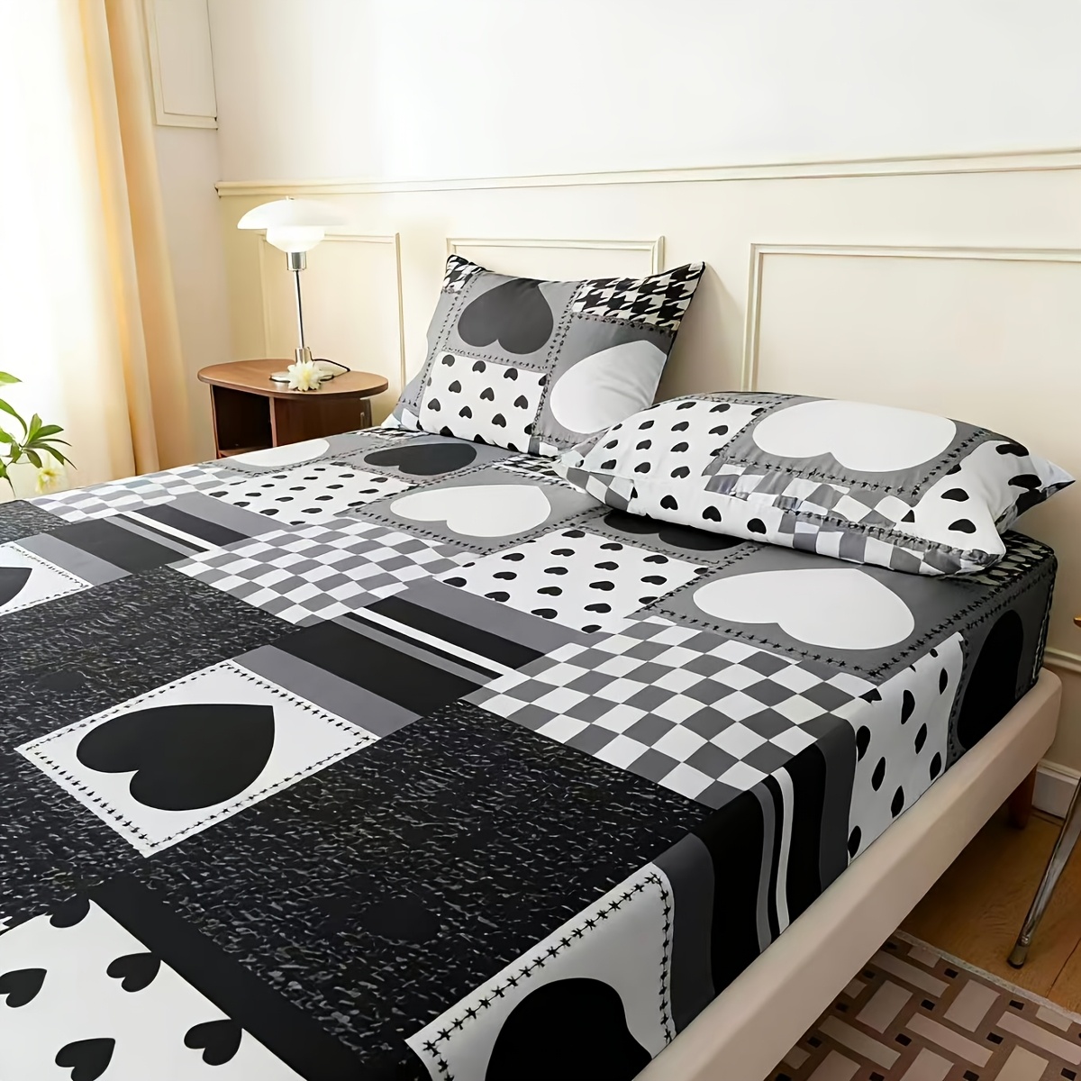 Trendy black and white heart p - đánh giá và giá Baby Nursery Themes