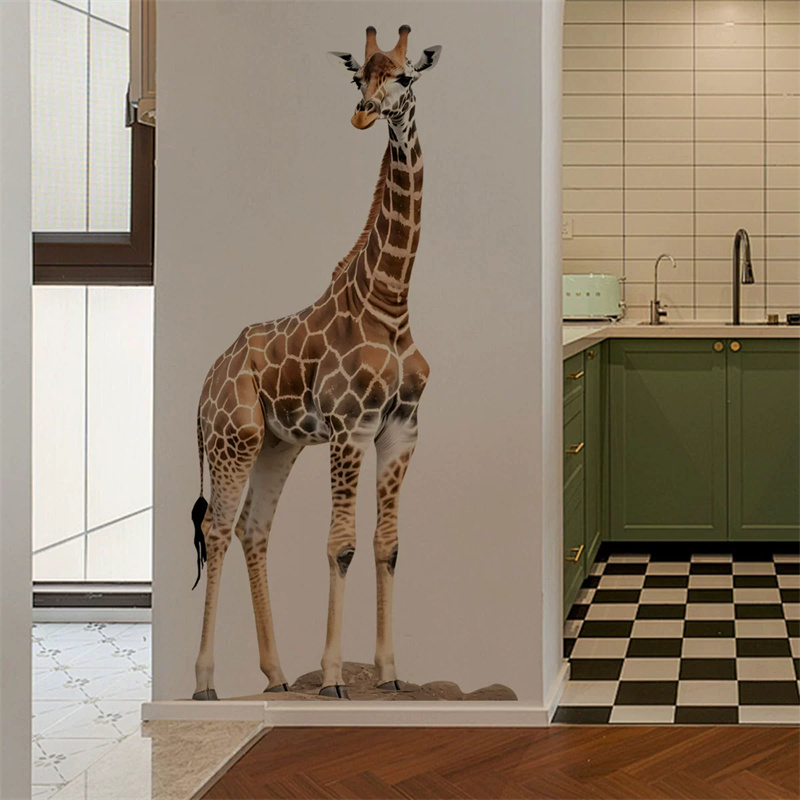 Large Safari Animals Giraffe S - đánh giá và giá Baby Nursery Wallpaper