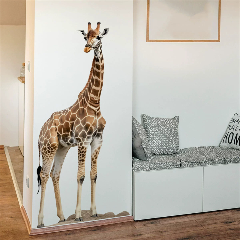 Large Safari Animals Giraffe S - đánh giá và giá Baby Nursery Wallpaper