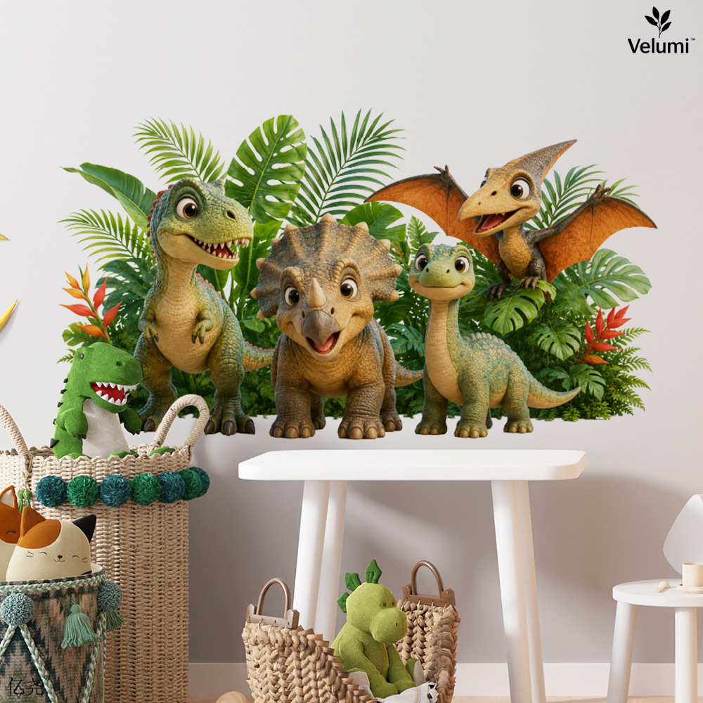 Cute 3D Dinosaur Wall Stickers - đánh giá và giá Baby Nursery Wall Mural